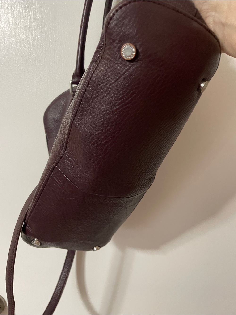 Danier Burgundy Leather Bag - Picture 7 of 7